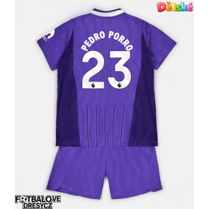 Tottenham Hotspur Pedro Porro #23 Dětské Alternativní dres komplet 2026-27 Krátký Rukáv (+ trenýrky)